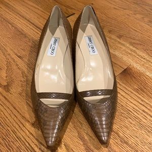 Jimmy Choo kitten heel pumps brown